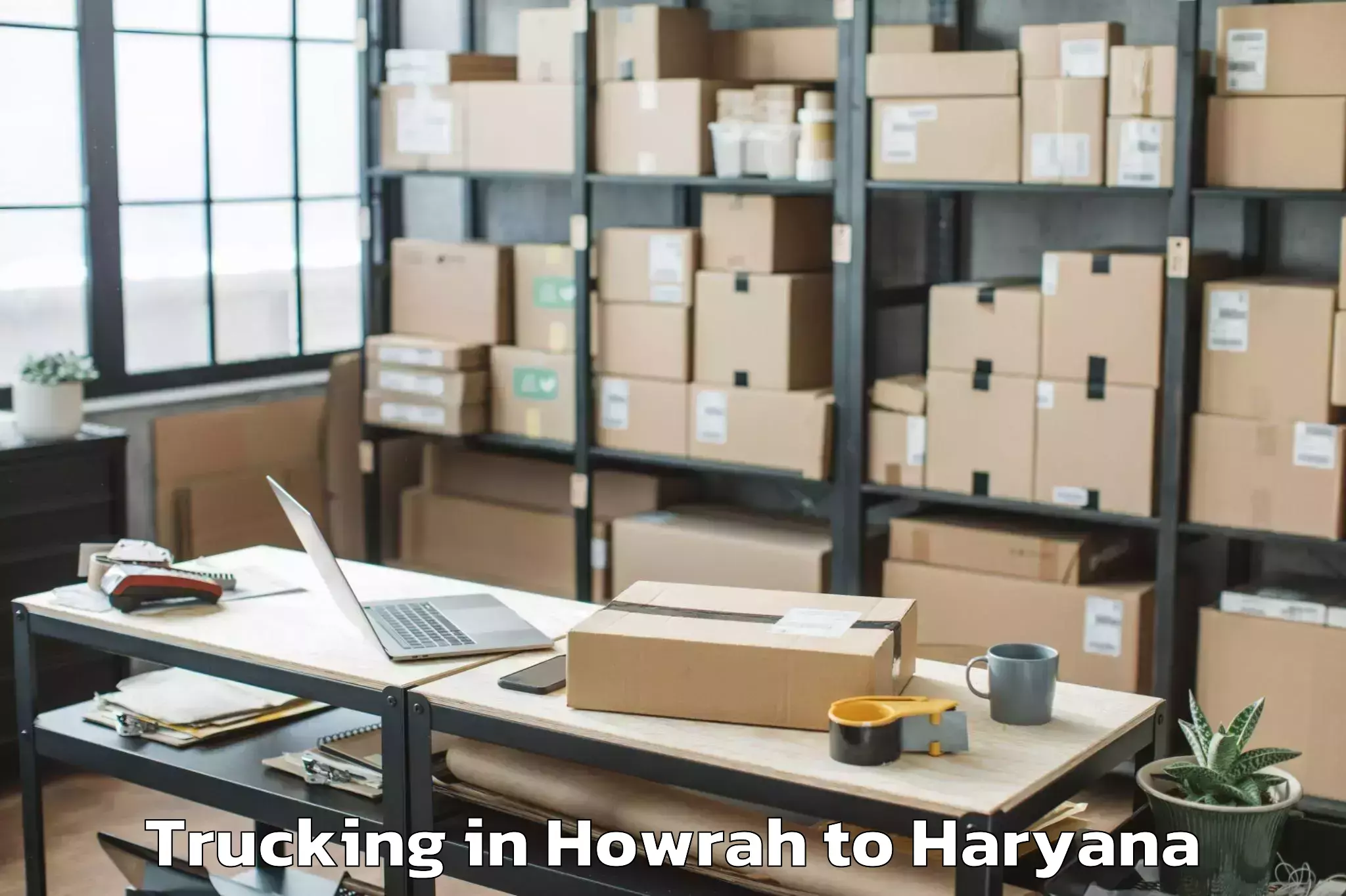 Hassle-Free Howrah to Srm University Haryana Sonipat Trucking